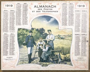 Calendrier Almanach du facteur, Année 2007, Tableaux Intérieurs