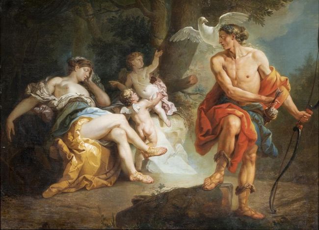 Vénus et Adonis - Partie d'un ensemble de peintures