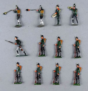 Plats d'étain - Zinnfiguren : 13 cavaliers Autriche guerre de 7 ans à