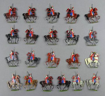 13 Cavaliers Autrichiens étain à Peindre – Guerre De 7 Ans, 30mm