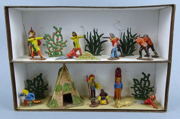 Hutte Avec Deux Africains - Plomb Creux Peint - Quiralu Aludo Britains (France)