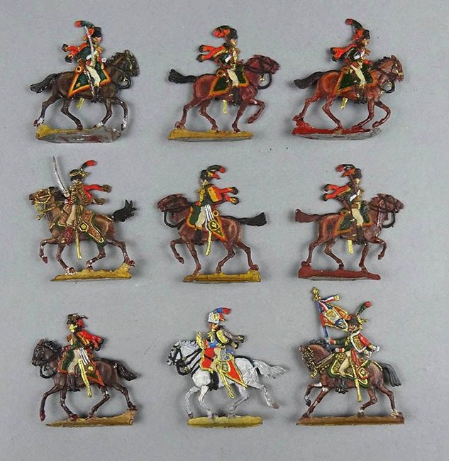 Figurines Heinrichsen Chasseurs à Cheval 1er Empire - Zinnfiguren - Étain Peint