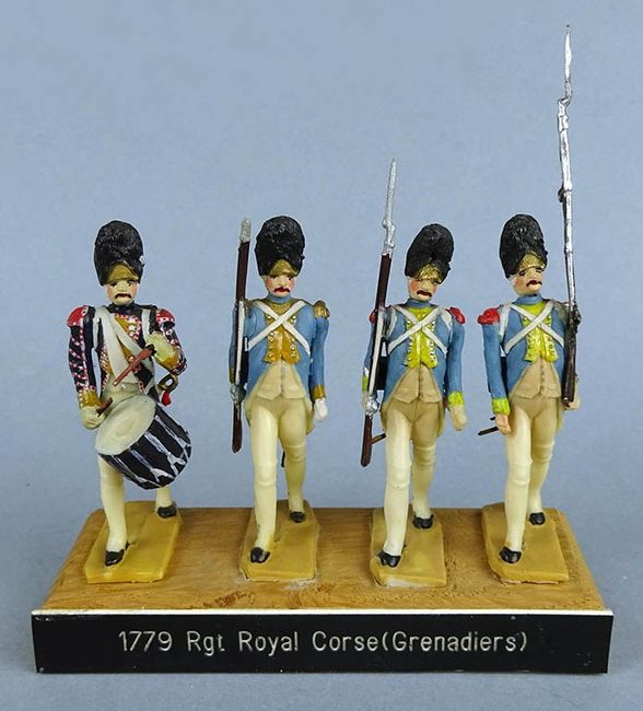 Figurine Jacques BITTARD - Régiment Royal-Corse 1786 - Soldat Miniature
